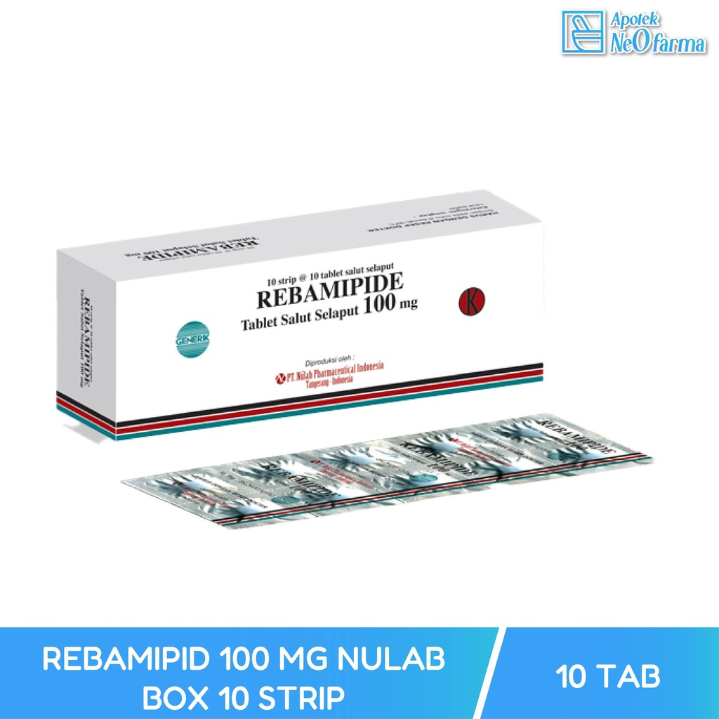 REBAMIPID 100 MG NULAB BOX 10 STRIP @10 TABLET