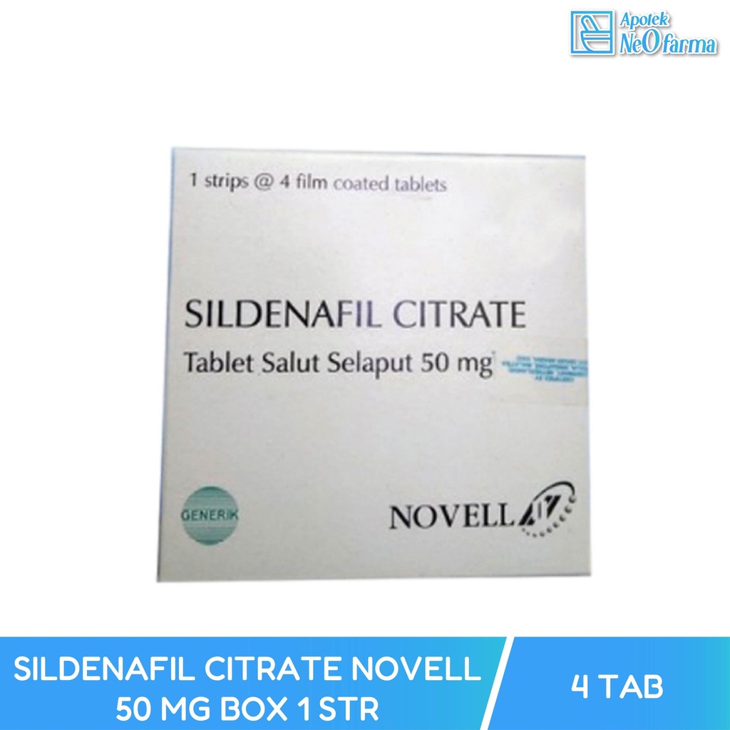 SILDENAFIL CITRATE NOVELL 50 MG BOX 1 STR @ 4 TAB