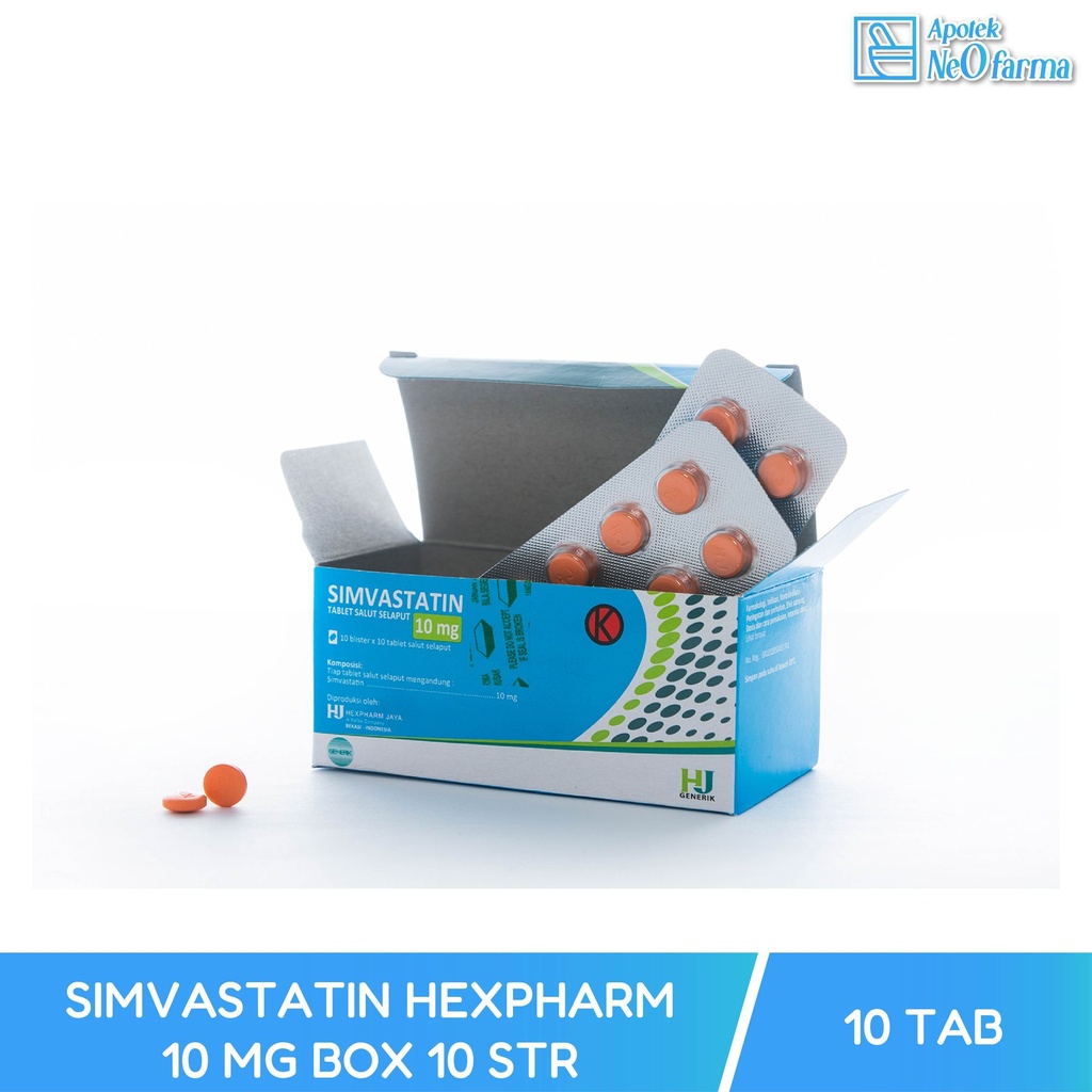 SIMVASTATIN HEXPHARM 10 MG BOX 10 STR @ 10 TAB