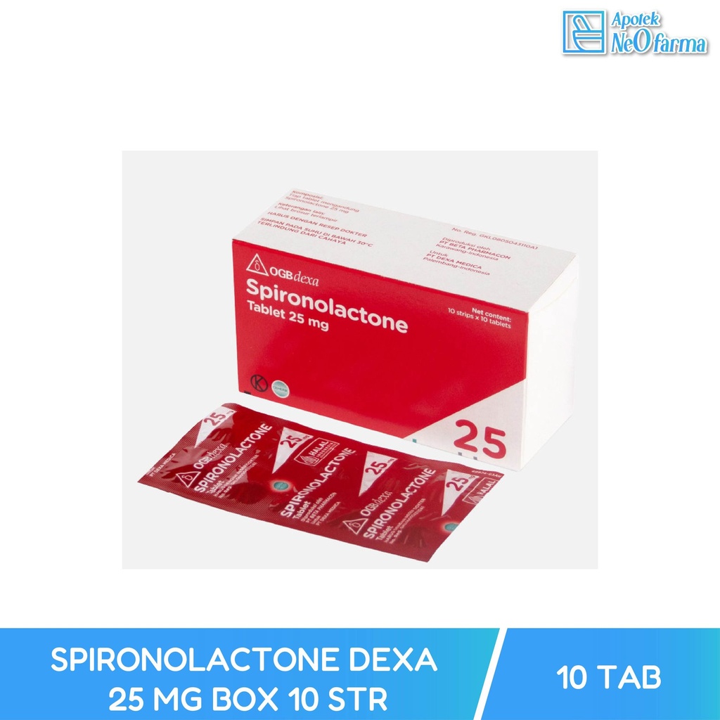 SPIRONOLACTONE DEXA MEDICA 25 MG BOX 10 STR @ 10 TAB