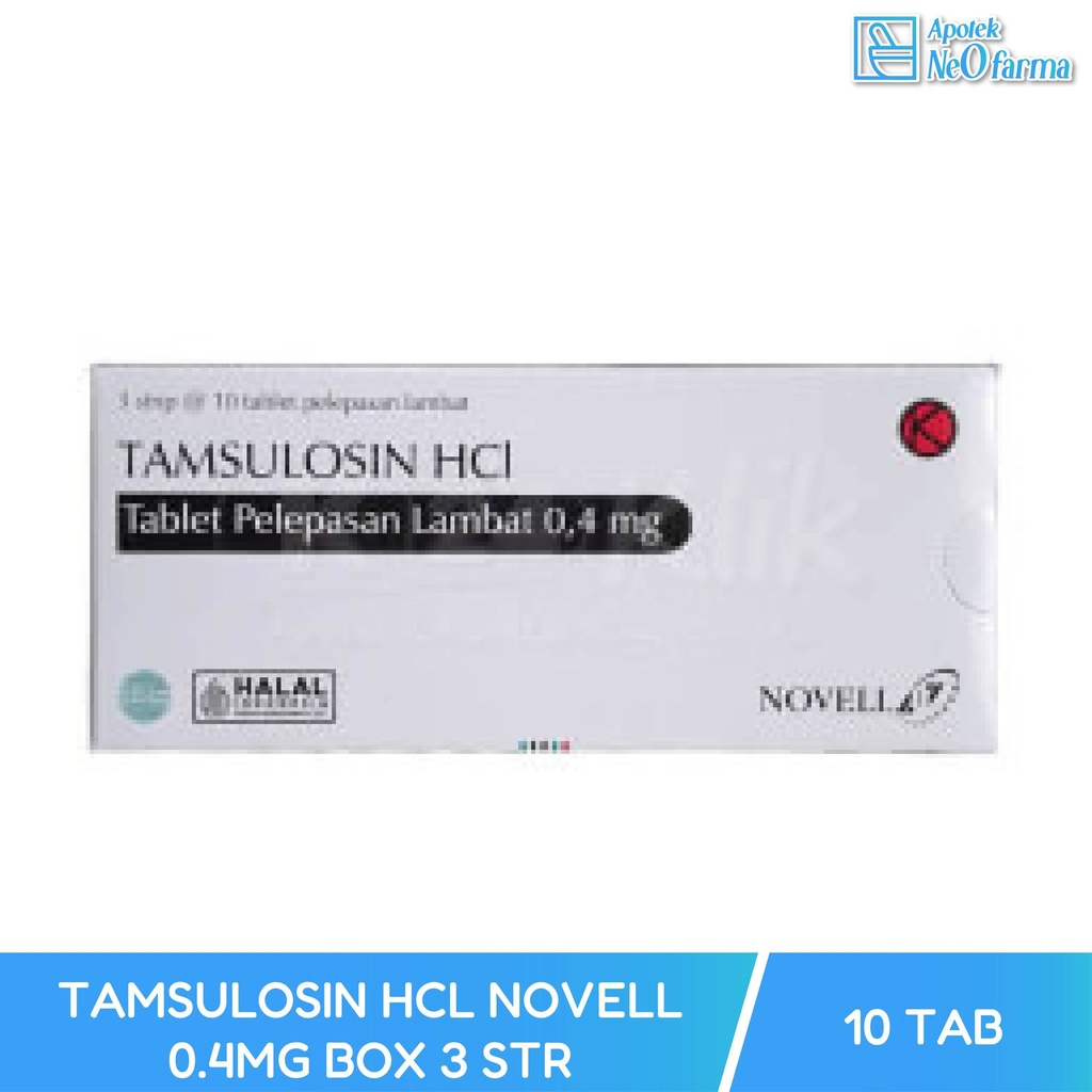 TAMSULOSIN HCL NOVELL 0.4MG BOX 3 STR @ 10 FCT
