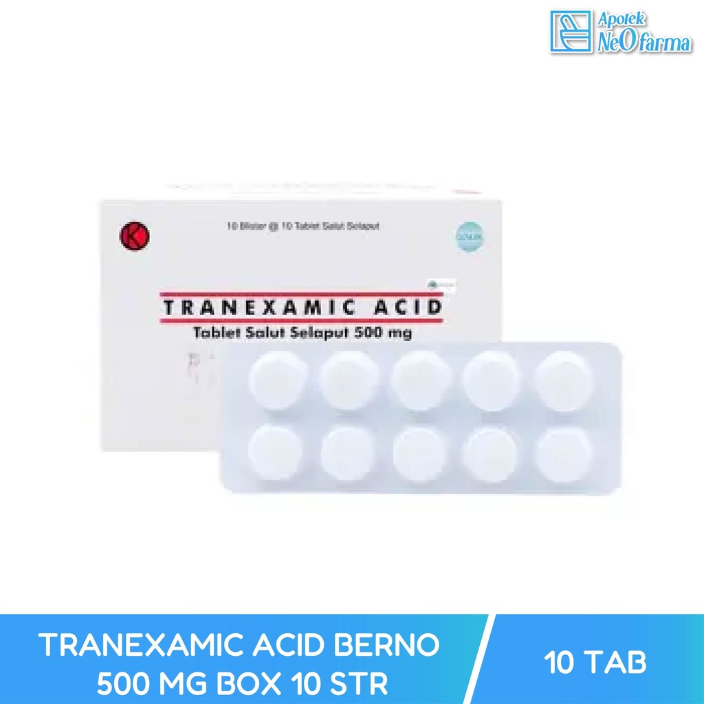 TRANEXAMIC ACID BERNOFARM 500 MG BOX 10 STR @ 10 TAB