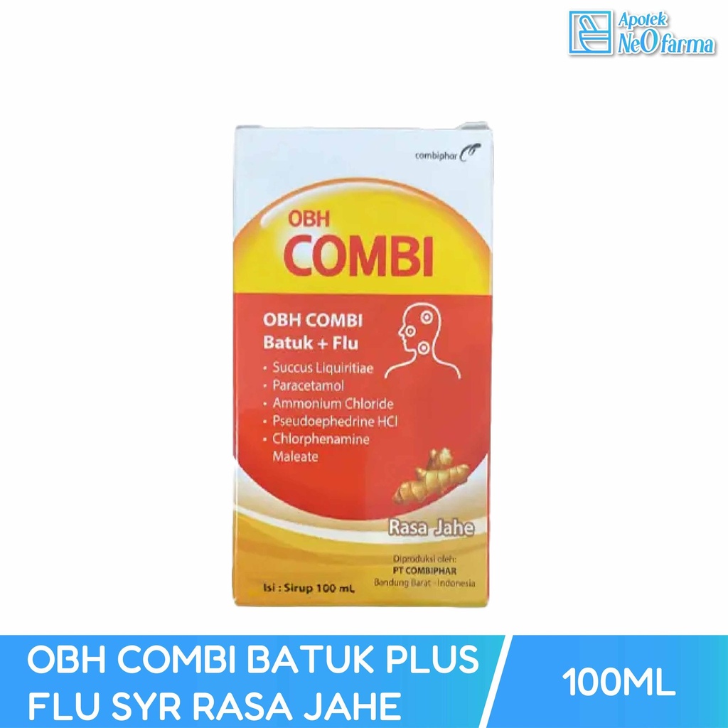 OBH COMBI BATUK PLUS FLU SYR RASA JAHE 100 ML