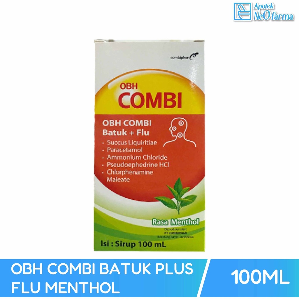 OBH COMBI BATUK PLUS FLU SYR RASA MENTHOL 100 ML