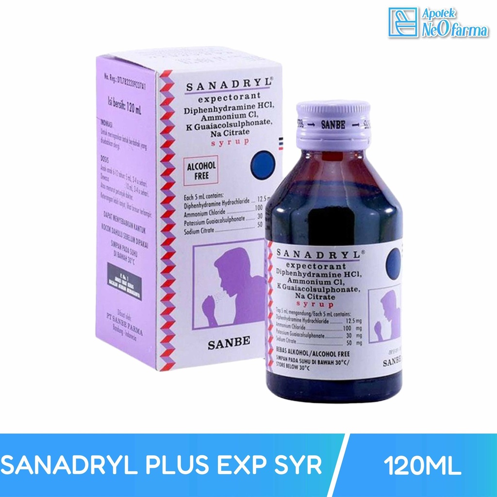 SANADRYL PLUS EXP SYR 120 ML