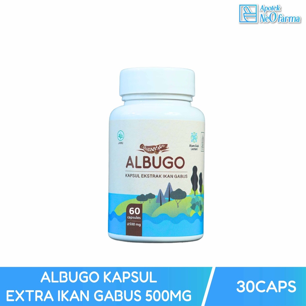 ALBUGO KAPSUL EXTRA IKAN GABUS 500MG BTL 30 KAPS