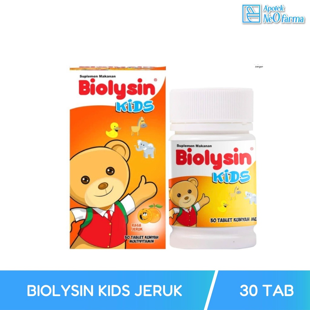 BIOLYSIN ACTIVE KIDS JERUK 1 BTL @ 30 TAB