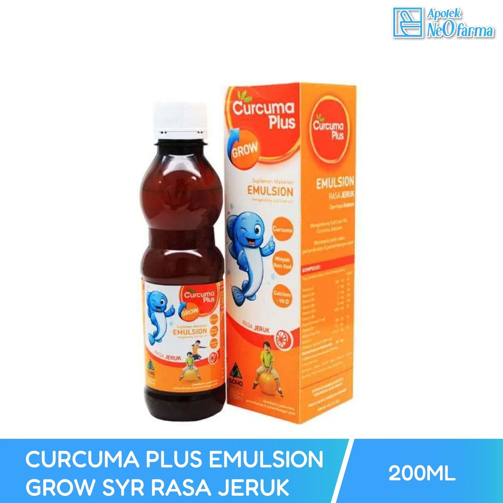 CURCUMA PLUS EMULSION GROW SYR RASA JERUK 200 ML
