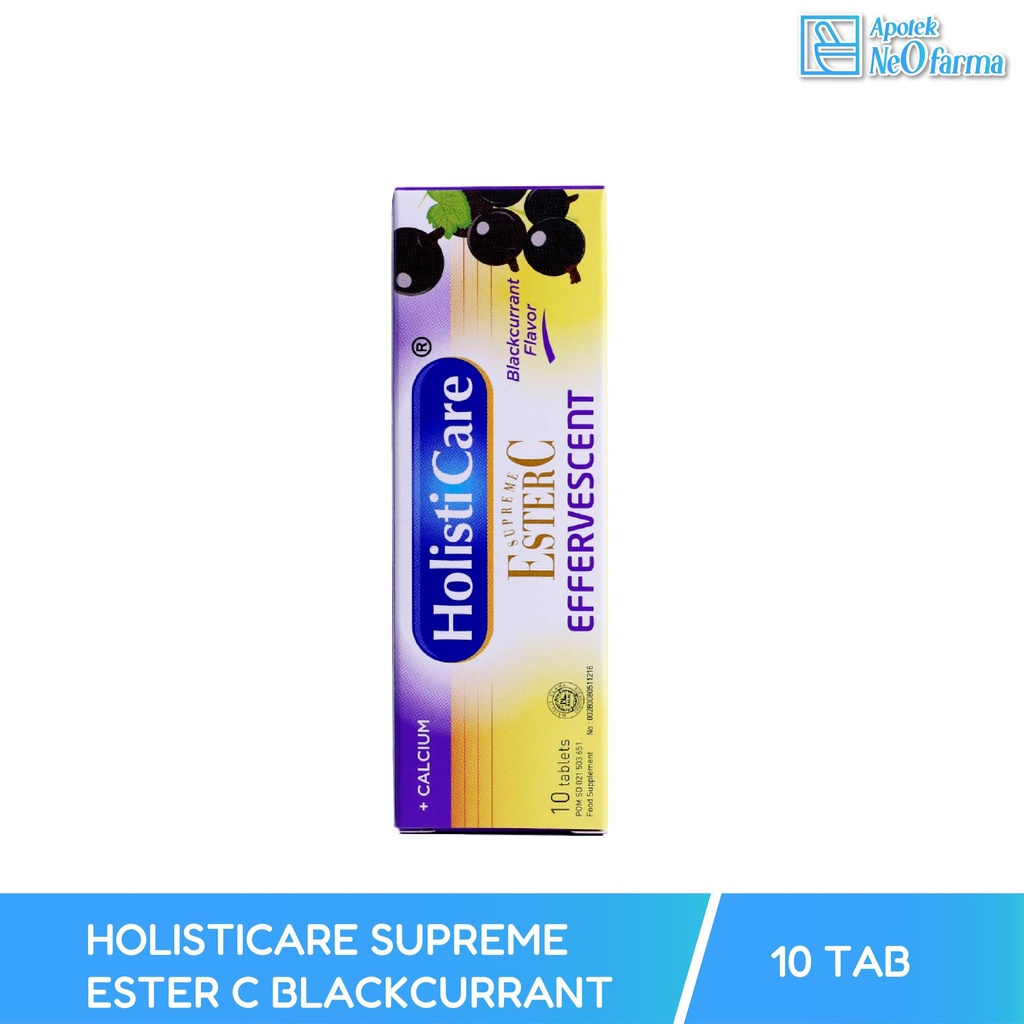 HOLISTICARE SUPREME ESTER C BLACKCURRANT TUB @ 10 TAB EFF