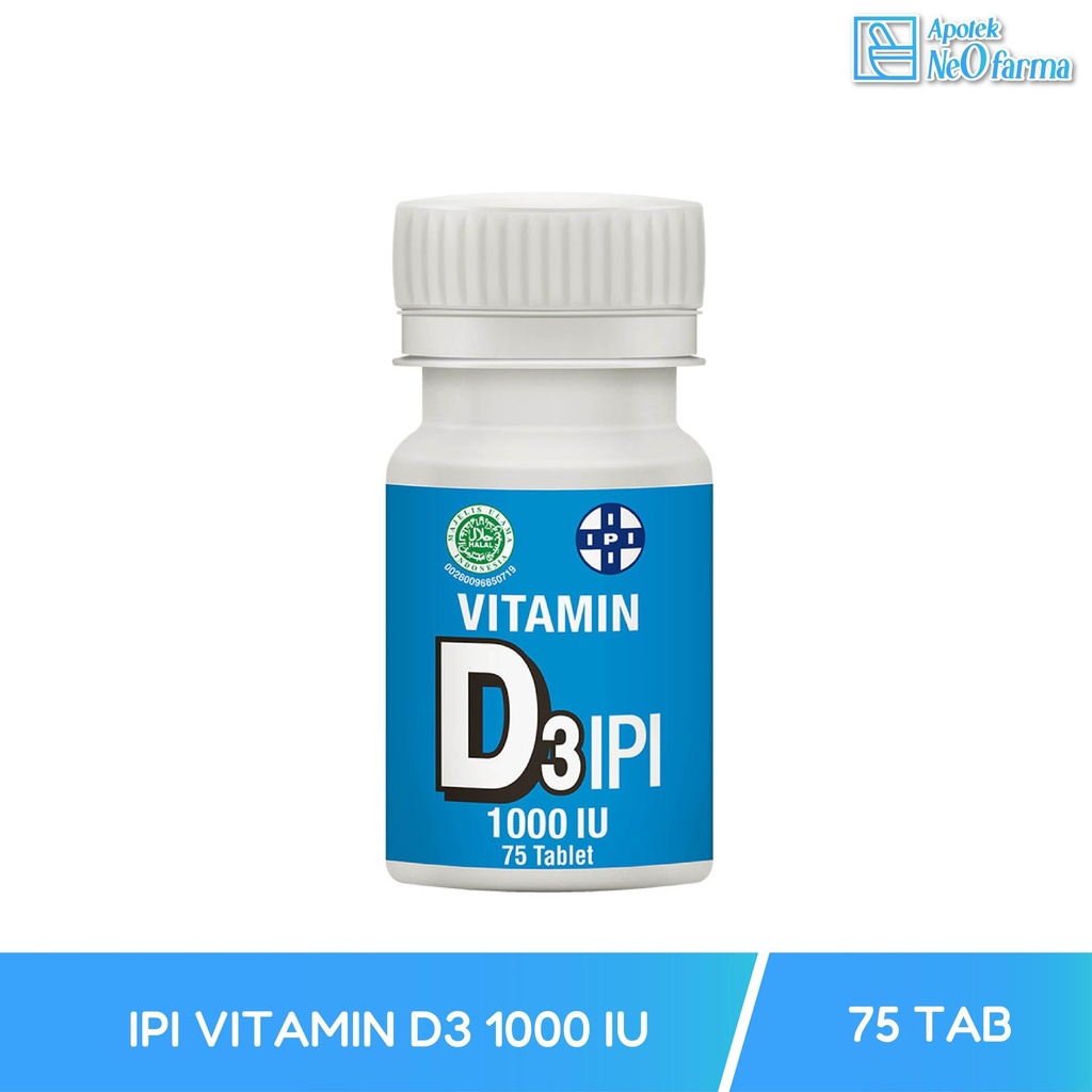 IPI VITAMIN D3 1000 IU BTL 75 TAB