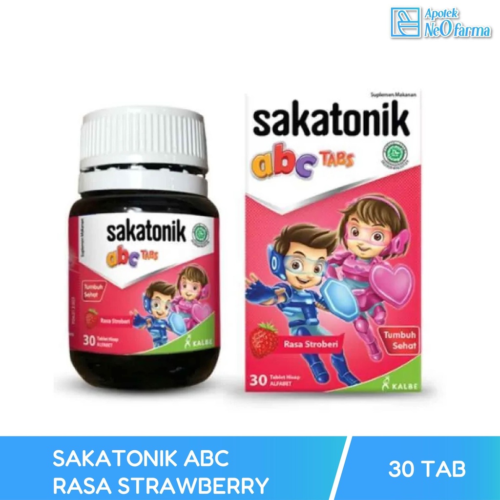 SAKATONIK ABC RASA STRAWBERRY 1 BTL @ 30 TAB