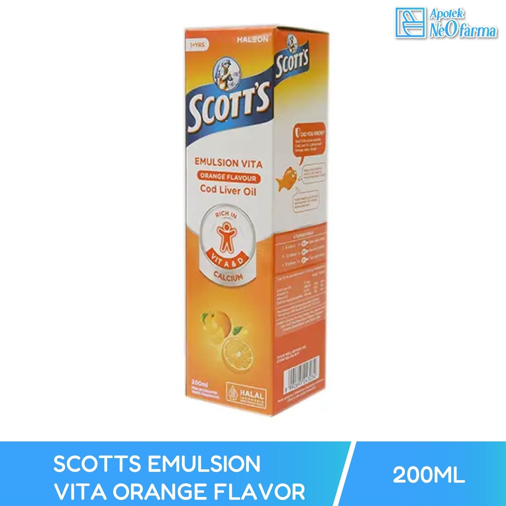 SCOTTS EMULSION VITA ORANGE FLAVOR 200 ML