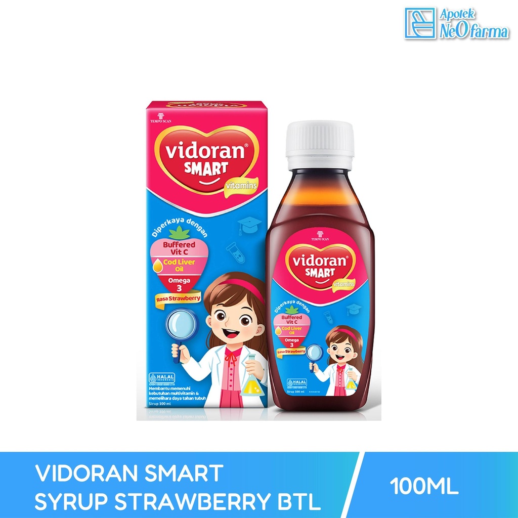 VIDORAN SMART RASA STRAWBERRY SYR 100 ML