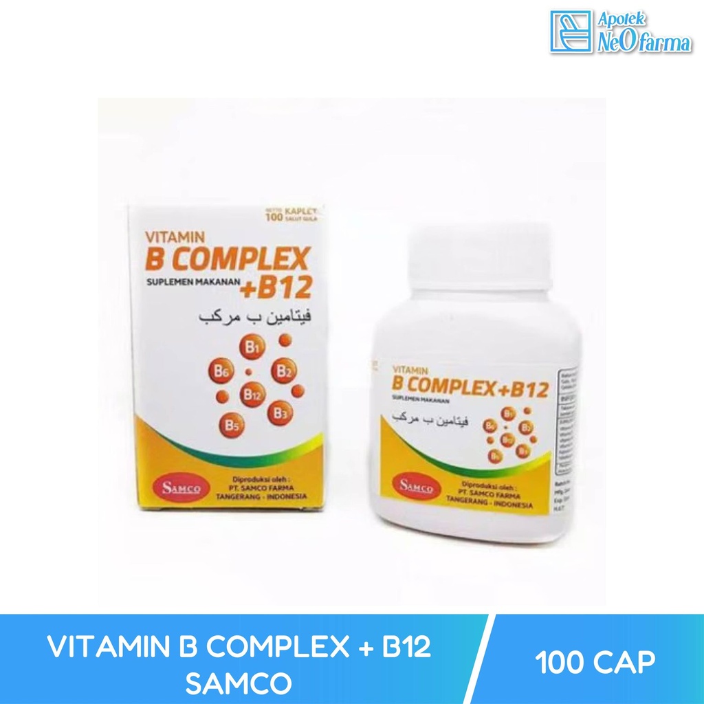 VITAMIN B COMPLEX + B12 SAMCO BOX 12 BTL @ 100 KAP